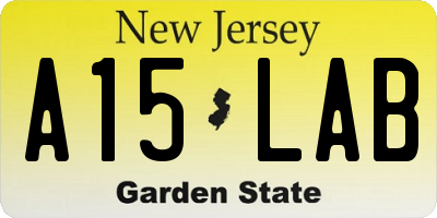 NJ license plate A15LAB
