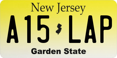 NJ license plate A15LAP