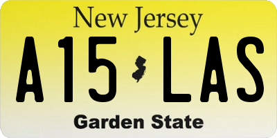 NJ license plate A15LAS