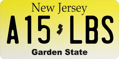 NJ license plate A15LBS