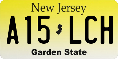 NJ license plate A15LCH