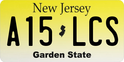 NJ license plate A15LCS