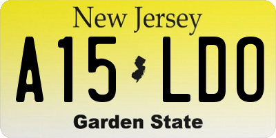 NJ license plate A15LDO