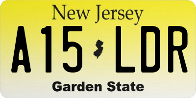 NJ license plate A15LDR