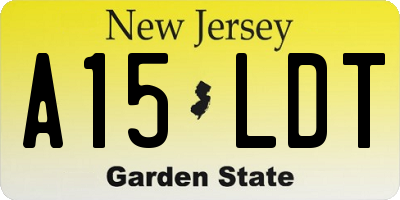 NJ license plate A15LDT