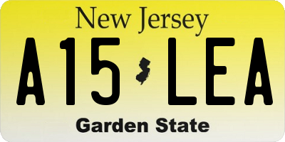 NJ license plate A15LEA