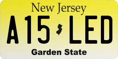 NJ license plate A15LED