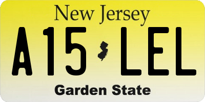 NJ license plate A15LEL