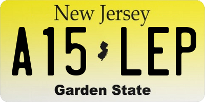 NJ license plate A15LEP