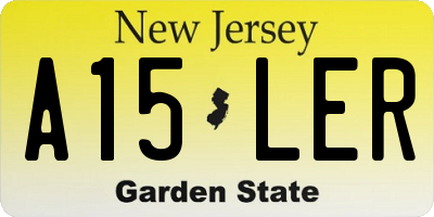 NJ license plate A15LER