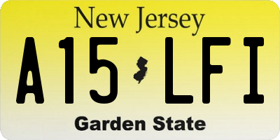 NJ license plate A15LFI