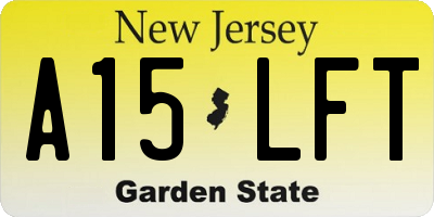 NJ license plate A15LFT
