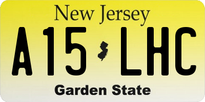 NJ license plate A15LHC
