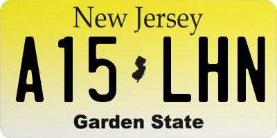 NJ license plate A15LHN