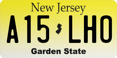 NJ license plate A15LHO
