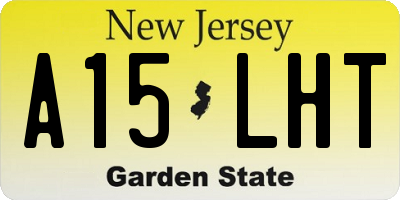 NJ license plate A15LHT