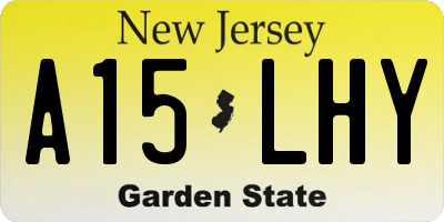 NJ license plate A15LHY