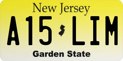 NJ license plate A15LIM