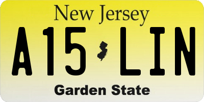 NJ license plate A15LIN