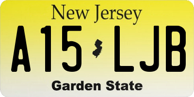 NJ license plate A15LJB