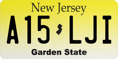 NJ license plate A15LJI
