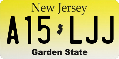 NJ license plate A15LJJ