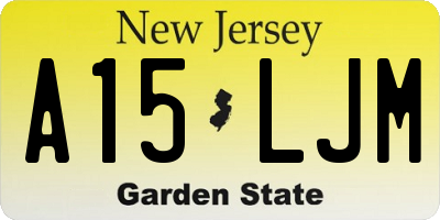NJ license plate A15LJM