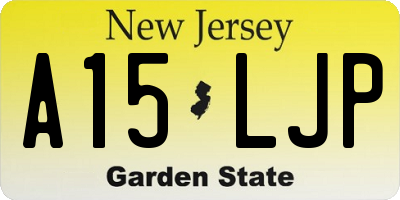 NJ license plate A15LJP