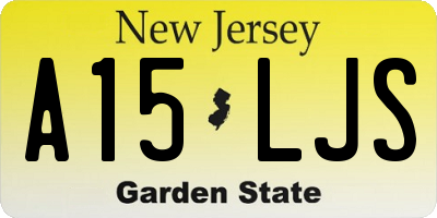 NJ license plate A15LJS