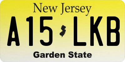 NJ license plate A15LKB