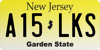 NJ license plate A15LKS