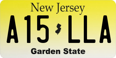 NJ license plate A15LLA