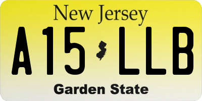 NJ license plate A15LLB