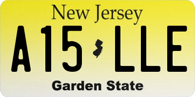 NJ license plate A15LLE