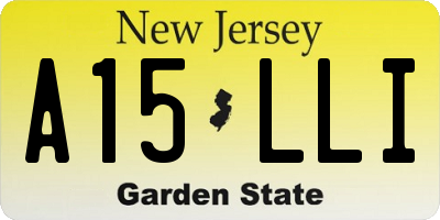 NJ license plate A15LLI