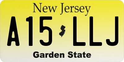 NJ license plate A15LLJ