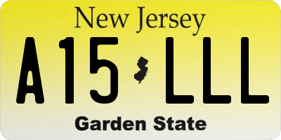 NJ license plate A15LLL