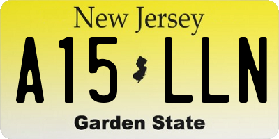 NJ license plate A15LLN