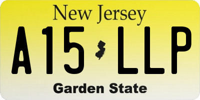 NJ license plate A15LLP
