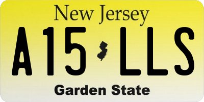NJ license plate A15LLS