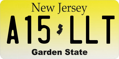 NJ license plate A15LLT