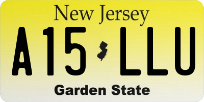 NJ license plate A15LLU