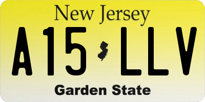 NJ license plate A15LLV