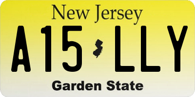 NJ license plate A15LLY