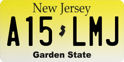 NJ license plate A15LMJ