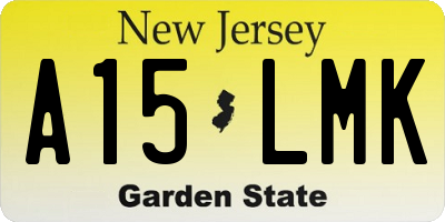 NJ license plate A15LMK