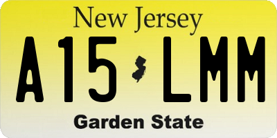 NJ license plate A15LMM