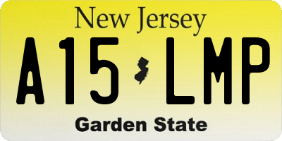 NJ license plate A15LMP