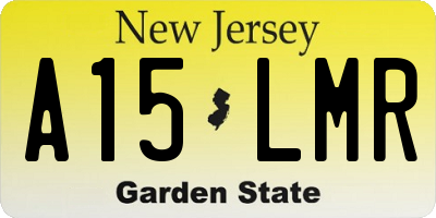 NJ license plate A15LMR