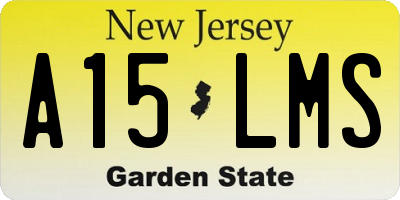 NJ license plate A15LMS